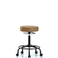Vinyl Stool without Back-Medium Bench Height with RT Base and Casters in Taupe Trailblazer Vinyl