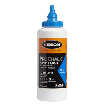 Marking Chalk, Blue, Permanent, 8 oz