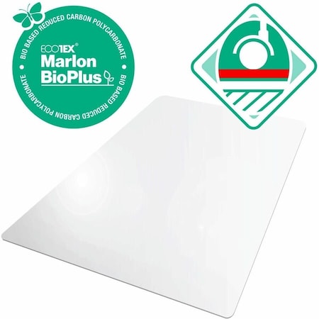 Ecotex BioPlus Eco Friendly Carbon Neutral Polycarbonate Chair Mat for Hard Floors - 46" x 60"