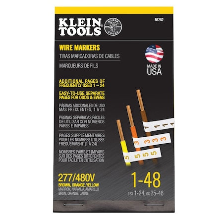 Wire Marker Book 277/480V 3 Phase