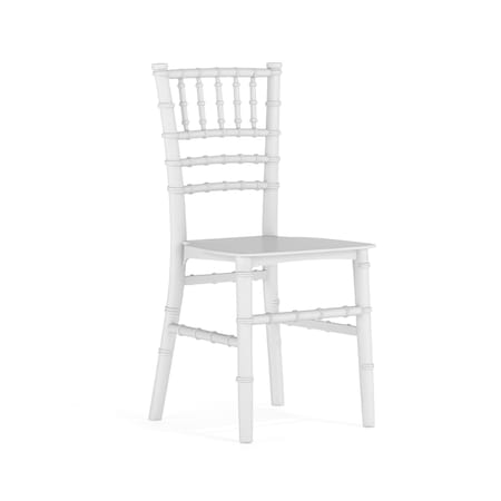 Traditional Kids Chiavari Chair, White Back, 12 W 12" L 24.75 H