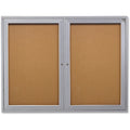 Enclosed Cork Bulletin Board 36x48", 2 Door