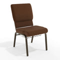 Brown Fabric Church Chair, PK4