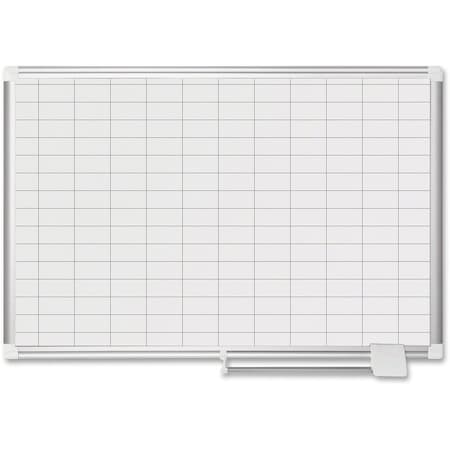 12"x24" Magnetic Planning Dry Erase Board, Aluminum Frame