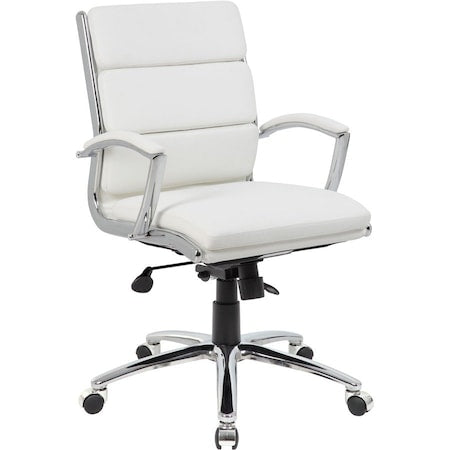 Executive CaressoftPlus Chair with Metal Chrome Finish, Mid Back