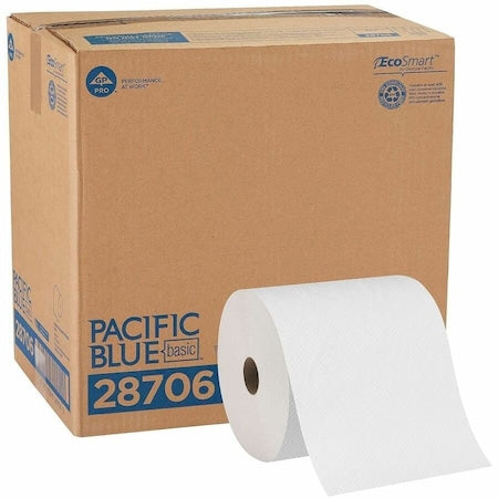 Pacific Blue Basic® Paper Towel Roll By Gp Pro (Georgia-Pacific), White, 12 Rolls Per Case, 28706