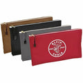 Zipper Bags, Canvas Tool Pouches Brown/Black/Gray/Red, 4-Pack