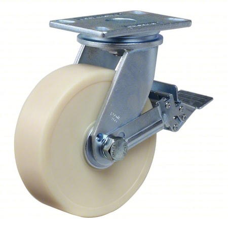 Plate Caster,Swivel,Nylon,257mm H