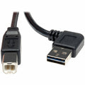 Right Angle USB Cable, Black, 6ft L