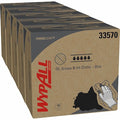 Oil, Grease & Ink Cloths, Pop-Up Box, Lint-Free, Blue, 100 Sheets/Pack, 5 Packs/Case