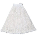 1 in String Wet Mop, 24 oz Dry Wt, Slide On Connection, Cut-End, White, Cotton, FGV11800WH00