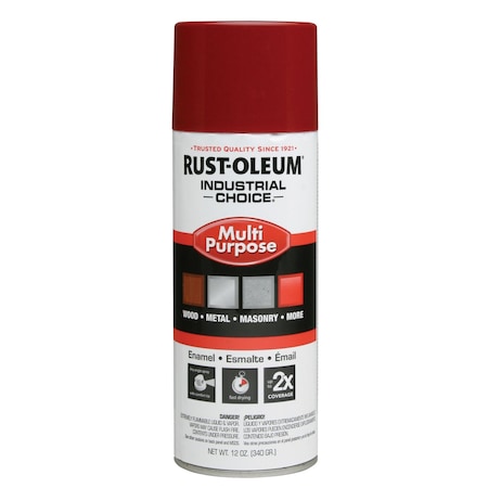 Spray Paint, Banner Red, Gloss, Solvent, 12 oz