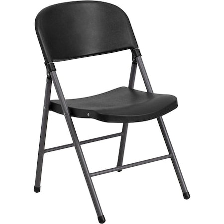 Black Plastic Folding Chair