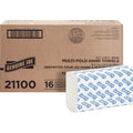 Essential Multifold Paper Towels, 9.5 in x 9.10 in, White, 250 Sheets/Pack, 16 Packs