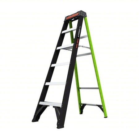 A-Frame Stepladder, Fiberglass, 6 ft, 10.3 ft
