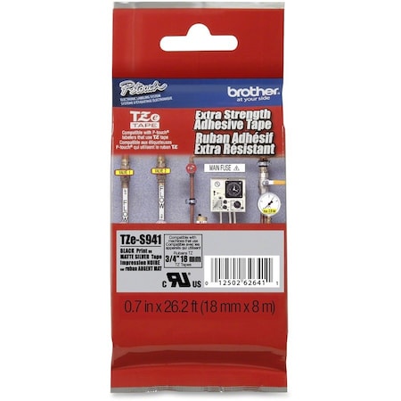 Label/Ribbon Cartridge, Silver, 3/4 in W