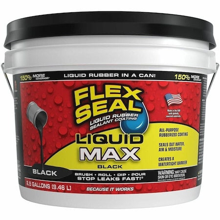 Flex Liquid MAX Black 2.5 Gal., 2.5 gal, Black, Rubber Base