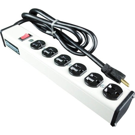 Outlet Strip, SJT, 5-20P, 15 ft., White