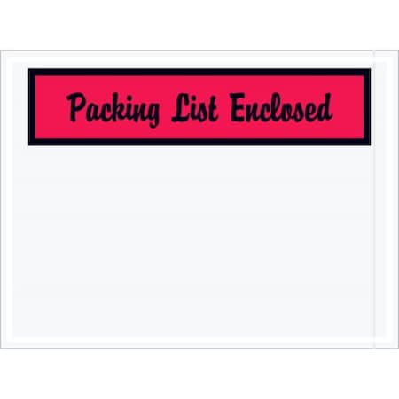 Packing List Envelopes, Red, PK1000