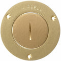 Box Cover, Floor Box Type, 1 Gang, Brass