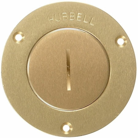 Box Cover, Floor Box Type, 1 Gang, Brass