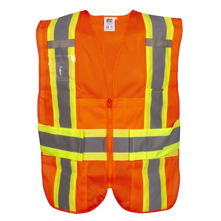 Expandable Safety Vest, Type, Orange Mesh