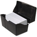 Index Card File Box, Black, Plastic
