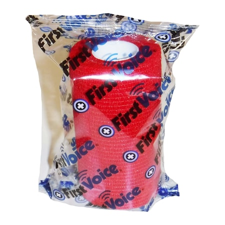 Self-Adhesive Bandage, 4" x 5yds (4-Pack), Red