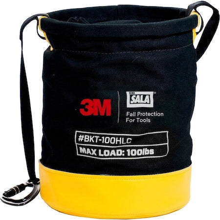 Bucket, Black, Yellow, Canvas