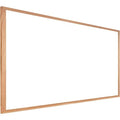 Dry Erase Board, Plastic, 18 in, 24 in, Aluminum Frame, White, Gloss