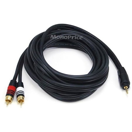 A/V Cable, 3.5mm(M)/2 RCA(M), 10ft