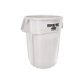 BRUTE 44 gal Round Heavy Duty Plastic Can, White, None, Plastic, Not Applicable