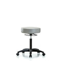 Rutledge Vinyl Stool without Back - Medium Bench Height with Casters in Dove Trailblazer Vinyl