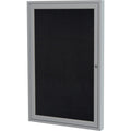 Enclosed Rubber Bulletin Board 36"x30", 1 Hinged Door