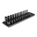 1/4 in Drive Impact Socket Set, SAE, 26 pcs