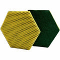 Scouring Pad, 5-3/4" L x 5" W, Yellow, PK15