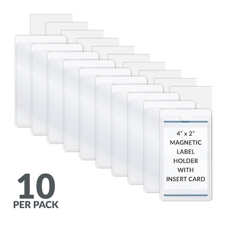 Label Holder, Polypropylene, 4 in H