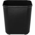 Fire Resistant 7 gal Rectangular Indoor Plastic Can, Black, None, Fiberglass, 10 1/2 in