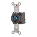 Locking Receptacle, L6-15R, 15 A, 250V AC, Single Phase, 2 Pole, Flush Mount, Black