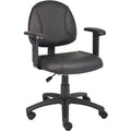 Posture Chair, 25 in W 25" L 39-1/2" H, Adjustable, Leather Seat