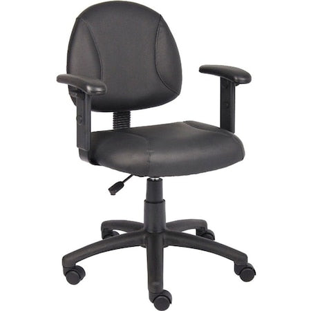 Posture Chair, 25 in W 25" L 39-1/2" H, Adjustable, Leather Seat
