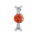 LockingReceptacle, 15A, 1-1/2hp, 250VAC, Org