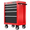 S2000 Rolling Tool Cabinet, 5 Drawer, Red, Steel, 26-1/2 in W x 18 in D x 37-1/2 in H