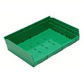 Economy nesting shelf bin, Plastic, Green, 4 in H, 16 1/2 in W, 11 5/8 in L
