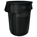 BRUTE 44 gal Round Heavy Duty Plastic Can, Black, None, Plastic, Not Applicable