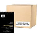Case of Spiral Steno Pads, 6"x9", Gregg Ruled, 80 Sheets, Snag Proof Wire, Stiff Board Covers, PK72
