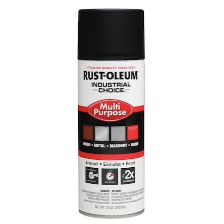 Spray Primer . Black, 12 oz, Aerosol Can, Flat