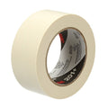 Masking Tape, 48 mm W x 55 m L, 4.4 mil Thick, Tan, Rubber Adhesive, 24 PK