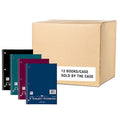 Subject Wirebound Notebooks, 10.5"x8", 120 sht, Asstd. Cover Colors, College Rule w/Margin, PK12