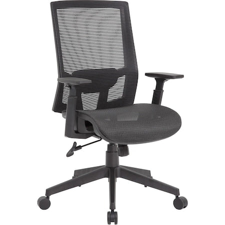 Office Chair, 43 1/2 in H, Black